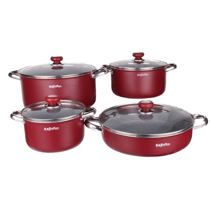 سرویس پخت و پز 8 پارچه کاج تفلون مدل Rojan Kaj Teflon Rojan Cookware Set 8 Pcs